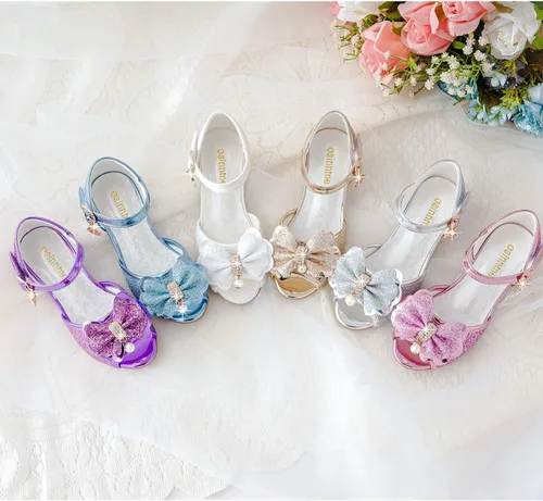 Miniatura 5 de Osinnme - Sandalias de boda para niña pequeña y grande
