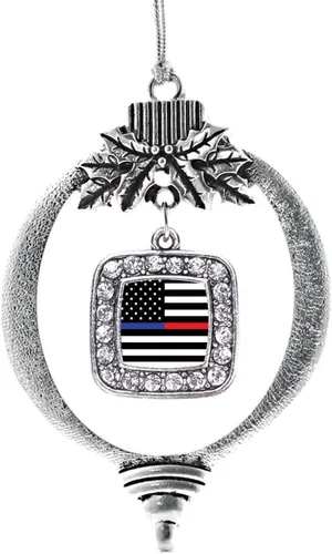 Miniatura 104 de Inspired Silver - Nana púrpura - Adorno de Navidad plateado - Adorno cuadrado para árbol de Navidad con circonita cúbica - Decoración colgante