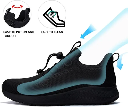 Miniatura 5 de AEHAO Non Slip Shoes for Men Food Service, Waterproof Work Shoes Restaurant,Slip On Resistant Sneakers, Breathable, Lightweight Walking Shoes for