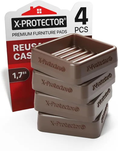 X-PROTECTOR - Vasos para muebles de 1.7 pulgadas, 4 unidades, posavasos forrados para muebles, tapones de cama ideales, almohadillas antideslizantes