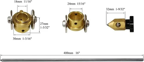 Miniatura 2 de RIVERWELD L-TEC PT-31 JG-40 WSD-LG40 PT-31 Cortador de plasma Accesorios de antorcha de corte de antorcha Rodillo de círculo Brújula de rueda de guía