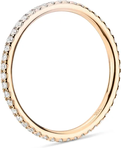 Miniatura 3 de PAVOI 14K Gold Plated Solid 925 Sterling Silver CZ Simulated Diamond Stackable Ring Eternity Bands for Women