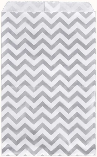 Miniatura 5 de 888 Display - 200 piezas de 5 "x 7" negro Chevron papel regalo bolsas compras ventas bolsas planas