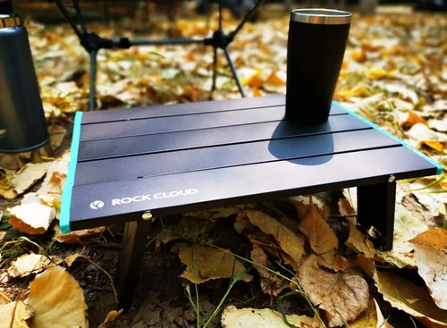 Miniatura 2 de Rock Cloud Mesa de Playa Plegable de Aluminio Ultraligera Ajustable en Altura, Mesa de Camping Portátil Mini