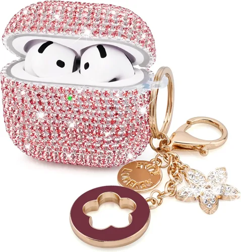 Miniatura 24 de VISOOM Bling Airpods Pro 2ª Generación Funda - Funda para AirPods Pro 2 con Cordón para Mujeres 2024 Crystal iPod Pro 2 Funda de Carga Inalámbrica