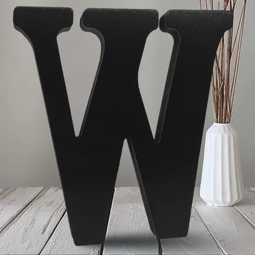 Miniatura 29 de AOCEAN Letras de madera negra de 10 pulgadas, letras de madera sin terminar para Halloween, letras decorativas de pie en rodajas, decoración