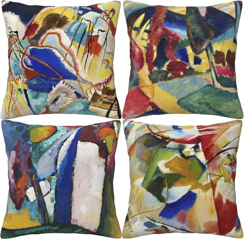 Miniatura 11 de Claude Monet - Juego de 4 fundas de almohada de pintura de 18 x 18 pulgadas, fundas de almohada cuadradas decorativas para sofá, auto