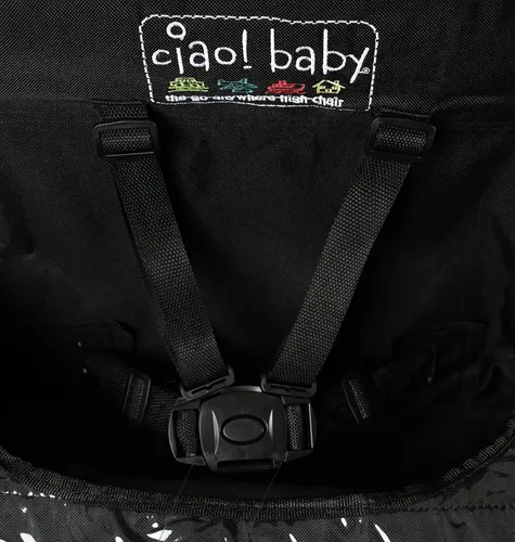 Miniatura 5 de ciao! baby Silla alta portátil para viajes, silla alta plegable con bandeja, color negro Naranja
