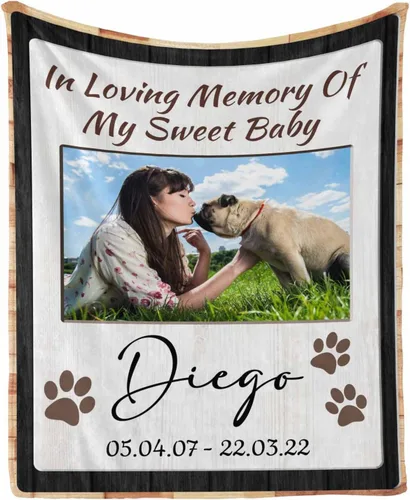 Miniatura 36 de Manta personalizada con foto de perro, mantas con imagen personalizada para amantes de los perros, manta personalizada para regalos con mis propias