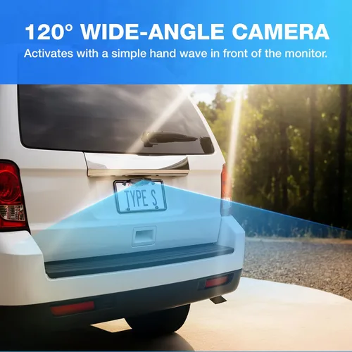 Miniatura 4 de TYPE S TOURING ITEMS Cámaras de respaldo con conexión de cable, monitor HD de 1080p, gran angular de 120 grados, impermeable