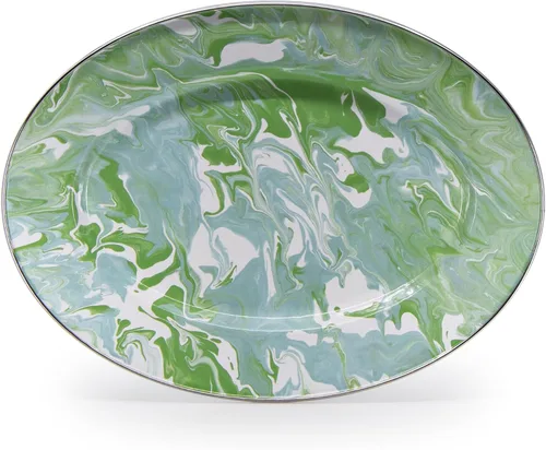 Miniatura 11 de Golden Rabbit Enamelware Oval Platter, 12 x 16in, Americana