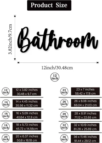 Miniatura 5 de Placa de metal para decoración de baño, decoración de pared, decoración de granja, para baño, vestidor