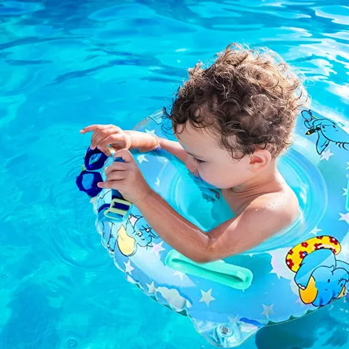 Miniatura 5 de Flotador de piscina para bebé, flotador de natación para bebés inflables con asiento de seguridad para niños de 6 a 36 meses, flotadores para bebés