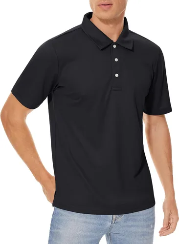 Miniatura 2 de CRYSULLY Camisa táctica de golf de manga corta para hombre, con botones, estilo militar