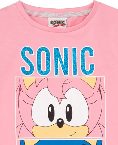 Miniatura 5 de Sonic The Hedgehog Pijama para niñas, color rosa y pijama largo, Rosado