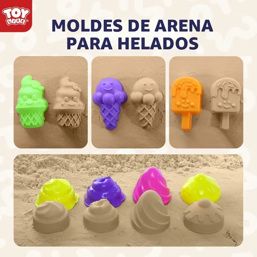 Miniatura 7 de TOY Life 41 piezas de juguetes de playa para niños de 4 a 8 años, juguetes de arena plegables para niños pequeños con cubo de silicona, palas y kit