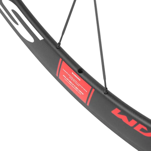 Miniatura 6 de Superteam Ruedas de Bicicleta de Carretera de Fibra de Carbono 700C, Juego de Ruedas Clincher de 50mm, Mate de 23 de Ancho Calcomanía blanca.