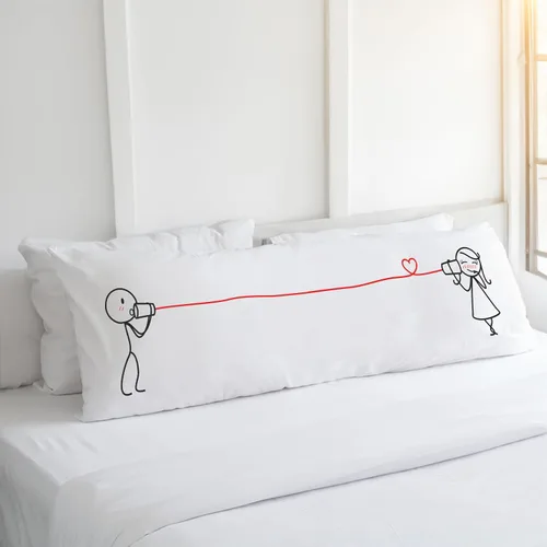 Miniatura 6 de BOLDLOFT fundas para almohadas para parejas con frase Say I Love You - regalos para parejas, para él y ella, para aniversarios y bodas