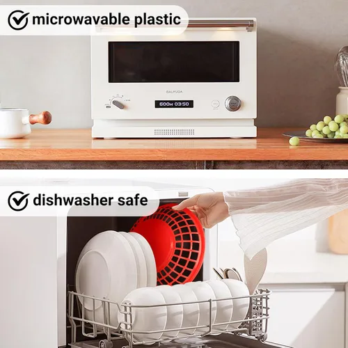 Miniatura 4 de EUSOAR Cestas de plástico para alimentos con forros de papel, 12 cestas rojas extragrandes de 11.8 x 8.9 pulgadas para servir alimentos y 10 x 11
