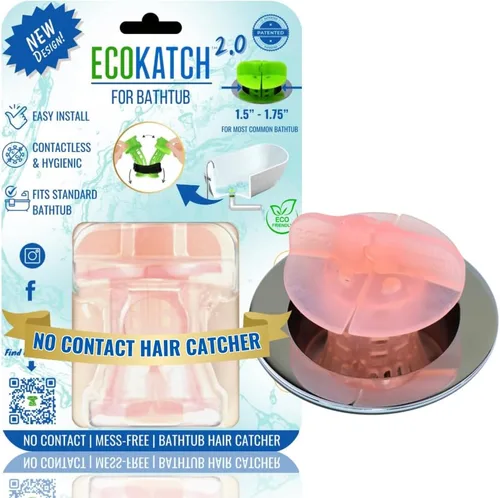 Miniatura 9 de Atrapador de Cabello para Desagüe de Bañera – Desecho sin Contacto, Oculta el Cabello, Colador de Malla de Silicona Reutilizable, se Adapta a Blanco