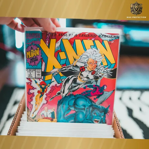 Miniatura 7 de Max Protection Cajas de almacenamiento de cómics, paquete de 3, cartón corto para 150 a 175 cómics, diseño de doble grosor, caja apilable de alta