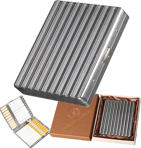 Miniatura 7 de Caja de cigarrillos para regular, puede contener 20 cigarrillos -3.346 in Metal Vintage cajas, soportes portátiles (B)