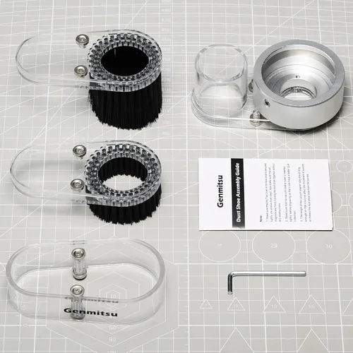 Miniatura 9 de Genmitsu Zapata de polvo CNC ABS para máquinas CNC con un motor de 2.047 in de diámetro, se adapta a la mayoría de motores de husillo de 300 W-500