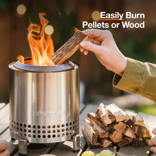 Miniatura 5 de Solo Stove Mesa, Hoguera de Mesa de 5.1 Pulgadas con Soporte - Hoguera de Acero Inoxidable Sin Humo para Acampar, al Aire Libre y Patio - Hoguera