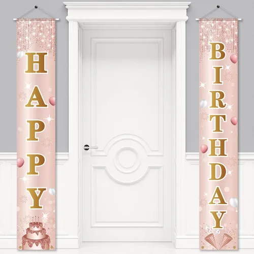Miniatura 9 de Cartel de decoración de cumpleaños, letrero de puerta de feliz cumpleaños para hombres, mujeres, niños y niñas, ideal para decoración de cumpleaños