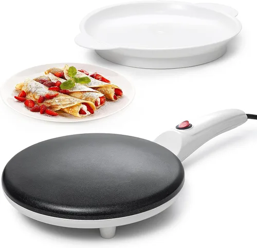 Miniatura 16 de Moss & Stone Máquina Eléctrica para Crepas – Sartén Portátil para Crepas de 8" Antiadherente con Plato de Inmersión, Apagado Automático, Interruptor