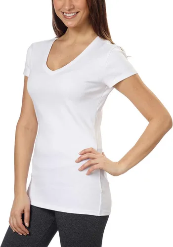 Miniatura 2 de Kirkland Signature Camisetas prémium de algodón con cuello en V para mujer