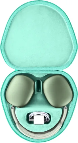 Miniatura 16 de co2CREA Funda rígida con modo de sueño, reemplazo para auriculares Apple AirPods Max inalámbricos de diadema (Funda negra)