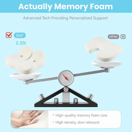 Miniatura 8 de Cojín de Asiento OVRST, Cojín de Memoria para Silla de Oficina, Diseño Ergonómico, Alivio de Ciática y Dolor por Sentarse a Largo Plazo, Adecuado