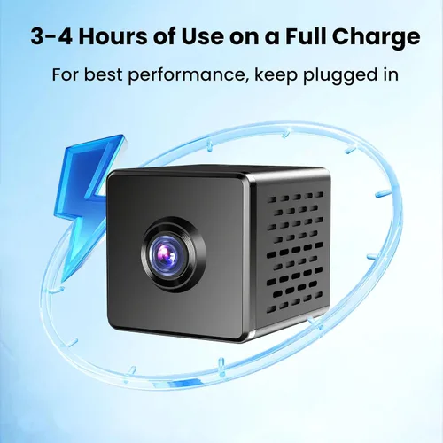 Miniatura 4 de vebiliki Cámara interior con tarjeta TF de 32 GB, cámara WiFi 4K con vista en vivo, cámara de niñera con alertas de movimiento, almacenamiento