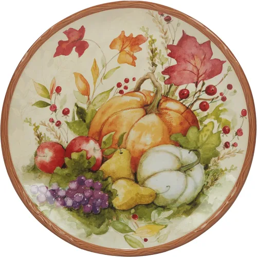 Miniatura 2 de Certified International Harvest Blessings - Plato llano de 10.75 pulgadas, multicolor, grande, juego de 4
