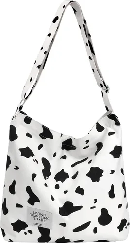 Bolsa de lona con diseño de bolsillo externo, aspecto elegante, correa de hombro ajustable