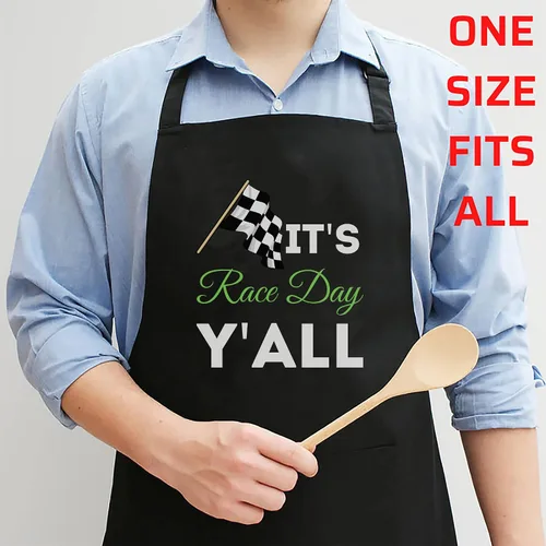 Miniatura 4 de It's Race Day Y'all - Camiseta divertida para el día de la carrera, para novia, ropa de trabajo, delantales, talla 1 talla para todos los hombres