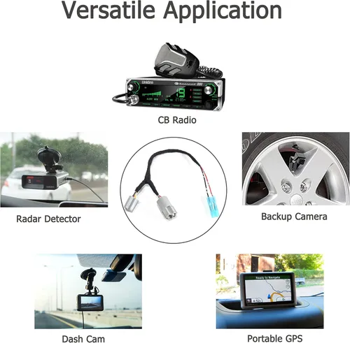 Miniatura 2 de EWAY Adaptador de corriente de 12 voltios para encendedor de cigarrillos GM Chevrolet Buick/arnés de cable para agregar dispositivo de radio CB