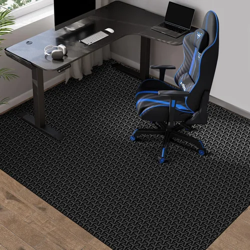 Tapete para silla de oficina para suelo duro, 60"x75" tapete grande y duradero para silla de computadora, alfombra protectora de suelo única con