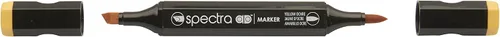 Miniatura 5 de AD Marker Chartpak Spectra, Tri-Nib y cepillo de doble punta, rojo ladrillo, 1 cada uno (S033AD)