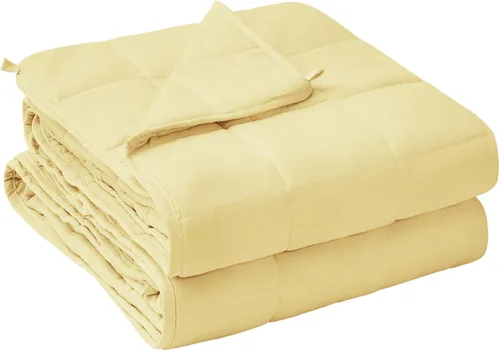 Miniatura 35 de yescool - Manta con peso, 7 libras, fresca, transpirable, con cuentas de cristal prémium, lavable a máquina, para dormir, 60-90 libras, 41 x 60 Gris