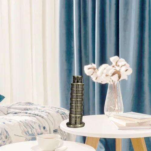 Miniatura 4 de Cutbar Torre de Pisa inclinada de 6 pulgadas, modelo de arquitectura, figuras retro famosas de Italia para decoración de escritorio del hogar