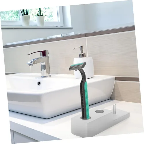 Miniatura 8 de Mipcase 2 unids herramienta para moldear la barba, soporte de pared recto de la maquinilla de afeitar soporte práctico del baño