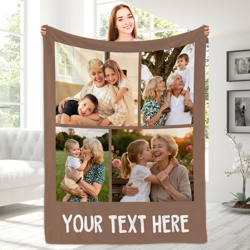 Miniatura 10 de Magimagine - Manta personalizada para papá con foto, mantas personalizadas con foto para papá de parte de su hija o hijo, regalos de cumpleaños