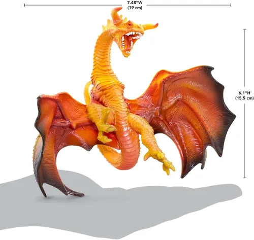 Miniatura 3 de Safari Ltd. Figura de dragón de lava, figura detallada de modelo de plástico de 7.5 pulgadas, divertido juguete de fantasía para niños, niñas