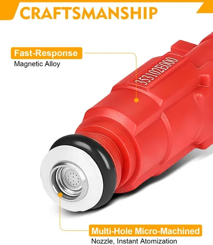 Miniatura 5 de 35310-2E000 Inyectores de combustible para:-Hyundai Elantra 1.8 2011-2015, para:-Kia Forte 1.8L 2015, Soul 2.0L 2012-2013, 12 agujeros, juego de 4