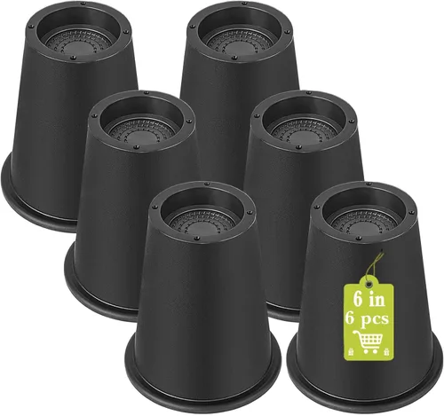 Miniatura 25 de Paquete de 12 elevadores de muebles de 1 pulgada, elevadores de cama ajustables resistentes para mesa, escritorio, sofá, silla, gabinete, marco