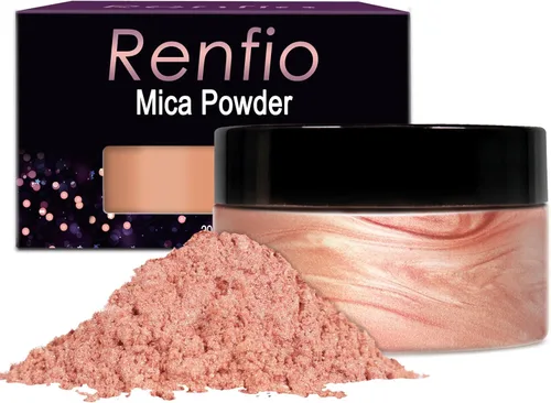 Miniatura 12 de Renfio Polvo de mica, polvo de mica de 60 colores para resina epoxi natural, pigmento de color, pigmento en polvo, botellas de 0.25 onzas, pigmentos