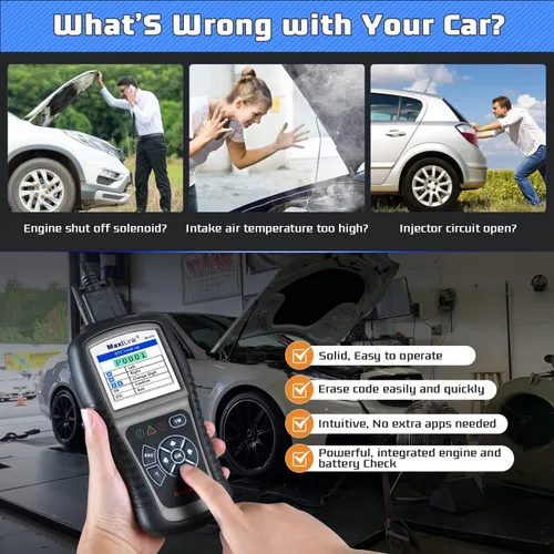 Miniatura 7 de Autel MaxiLink ML519, herramienta de escaneo OBD2 de modo 6 mejorado, herramienta de escaneo de diagnóstico automático, lector de código de fallo