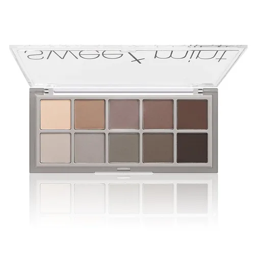 Go Ho Paleta de sombra de ojos de 10 colores, paleta de sombra de ojos mate para mujeres mayores, tonos mezclables altamente pigmentados, paleta de